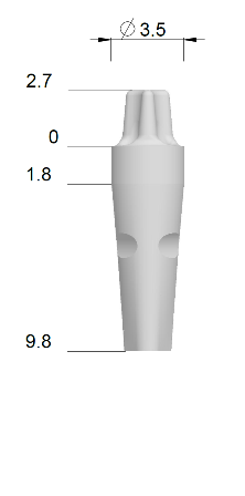 Manipulierimplantat IE-Small Bridge Extension