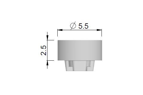 5600068 HDK Gingivaformer, zylindrisch IM-Regular H 2,50mm