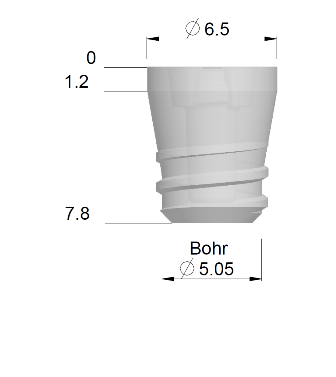 Implantat mehrteilig Wide L06, IM-W-L06