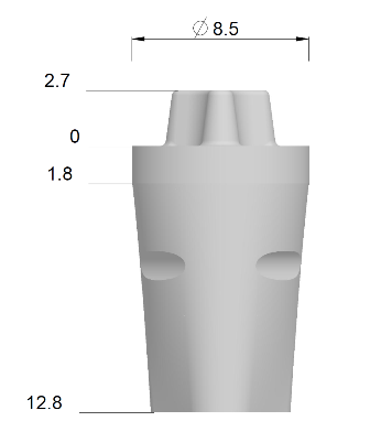 Manipulierimplantat IE-Oversize