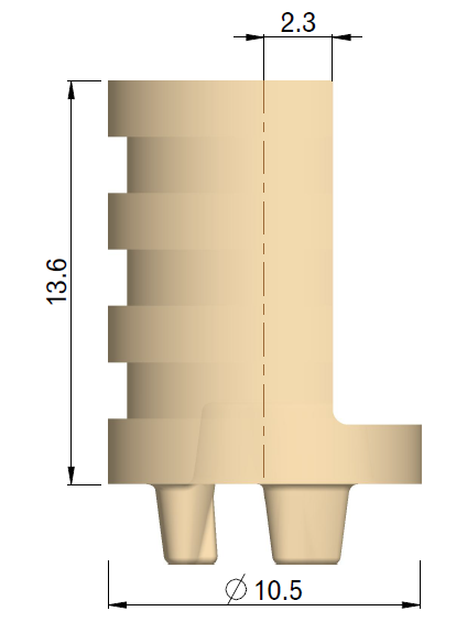 Abformpfosten IE-Oversize 2X