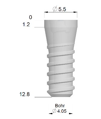 Implantat mehrteilig Regular L11, IM-R-L11