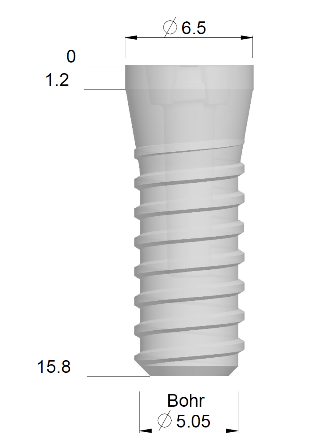 Implantat mehrteilig Wide L14, IM-W-L14