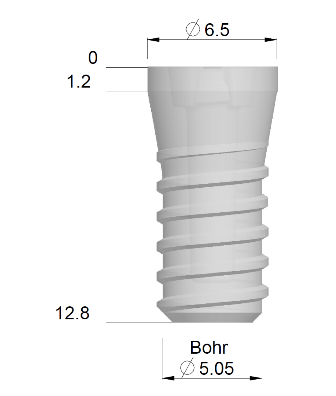 Implantat mehrteilig Wide L11, IM-W-L11