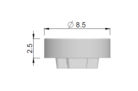 HDK Gingivaformer, zylindrisch IM-Oversize H2,50mm