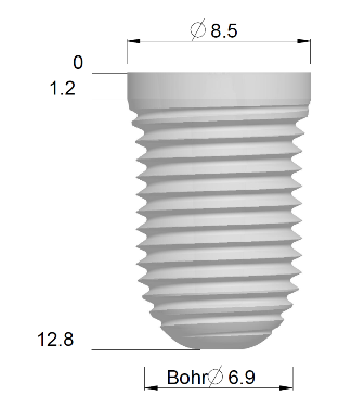 Implantat mehrteilig Oversize L11, IM-O-L11