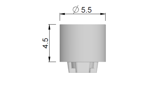 5600069 HDK Gingivaformer, zylindrisch IM-Regular H 4,50mm