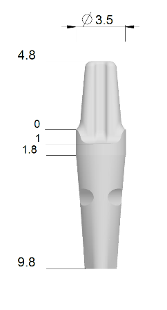 Manipulierimplantat IE-Small Single Tooth