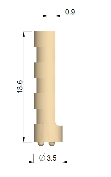 Abformpfosten IE-Small Bridge Extension