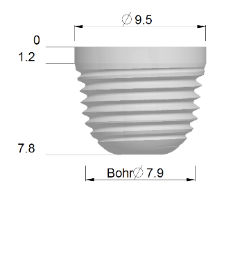 Implantat mehrteilig Oversize X L06, IM-OX-L06