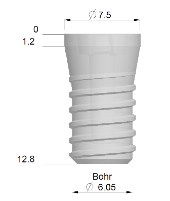 Implantat mehrteilig Large L11, IM-L-L11