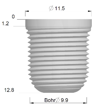 Implantat mehrteilig Oversize 3X L11, IM-3OX-L11