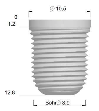 Implantat mehrteilig Oversize 2X L11, IM-2OX-L11