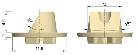 PEEK Planungsbasiselement IM-Oversize 3X